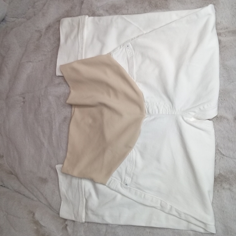 Lila Ryan Kent Maternity White Cuffed Cropped Capri Skinny Jeans. Sz 29 - Picture 3 of 8